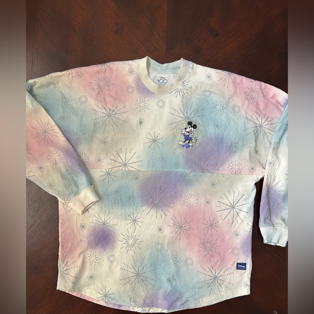 Disney Pastel Tie-Dye Mickey Mouse Sweater - Pink Blue Purple White